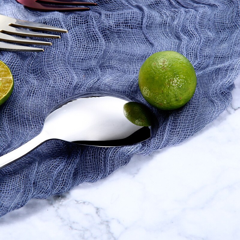 1PC Dessert Spoon Stainless Steel Vacuum Plating Coffee Dessert Stirring Spoon Shovel Long Handle Fruit Salad Forks