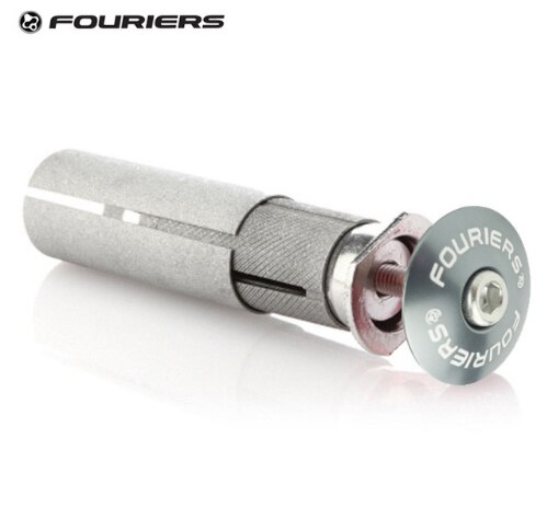 Fouriers Alluminum alloy Headset Expander Plug Stem Top Cap For 28.6mm 1 1/8" Steerer Carbon Fork Headsets Bicycle expander: Gray