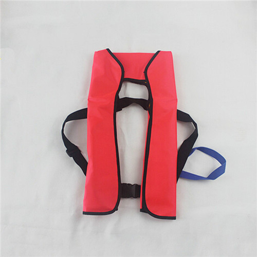 Inflatable Life Jacket Adult Swiming Fishing Life Vest Swimwear Water Sports Swimming Survival Jacket Manual type: Red