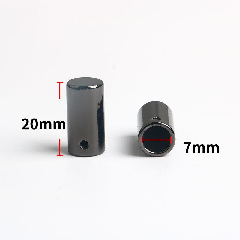 Płaska strona 7mm skręcany cylinder ogranicznik kabla liny kończy pokrywkę sznurkiem przełącza klips na ubrania odzież akcesoria sznurowadło