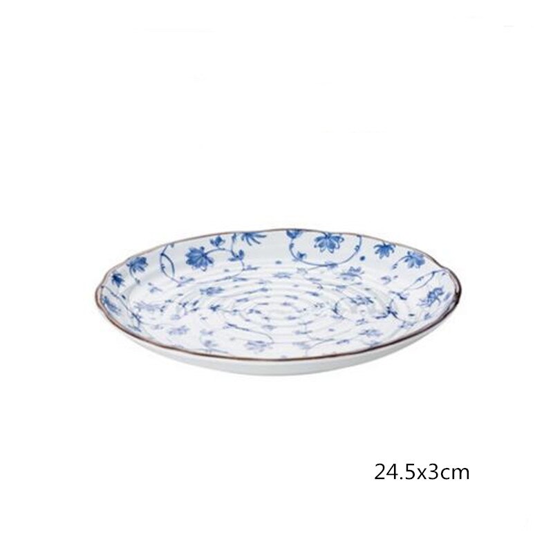 1 pcsjaponais petit déjeuner assiette nourriture fruits dessert assiette snack plateau cuisine boîte de rangement japonais en céramique bol soupe bol ensemble de couverts: e