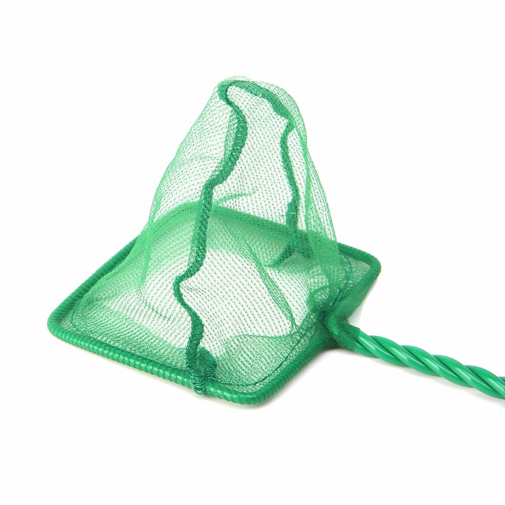 1pc grønne akvarier akvarium firkantede reker liten betta tetra fiskenett 3 &quot; /4 &quot; 5 &quot; /6 &quot; /8 &quot; /10 &quot; 6 størrelser plastnetting  c42