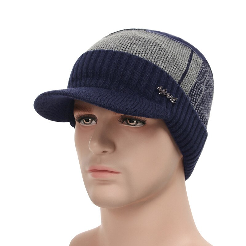 Chapeaux d'hiver pour hommes, bonnets, casquettes d'hiver, écharpes en laine, cagoules, masques, bonnets tricotés: Noir