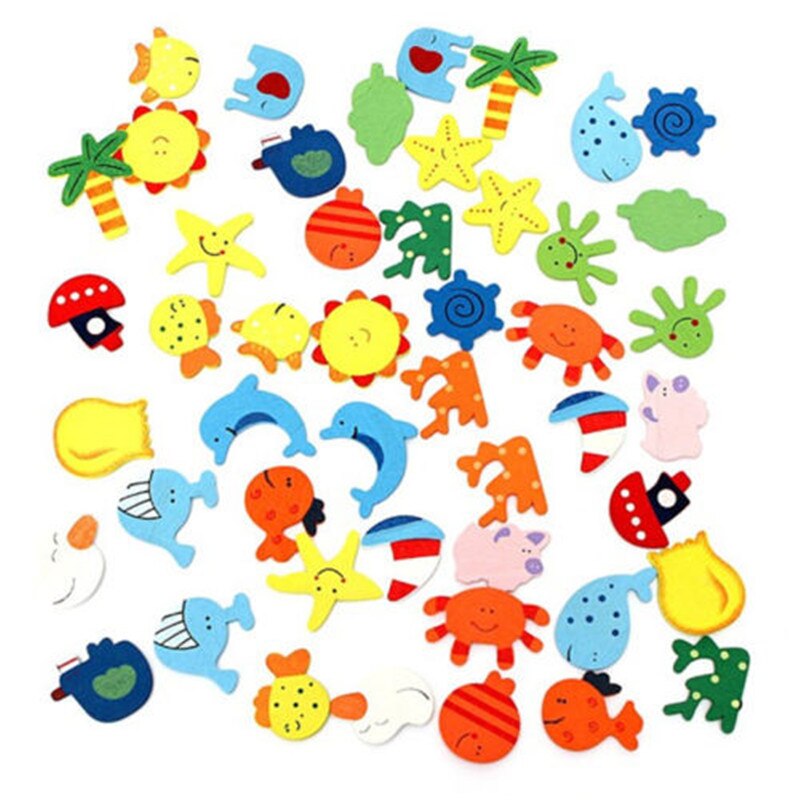 12 stks Set Magneten Goedkope Baby Houten Cartoon Dier Leuke Magneet Eco Vriendelijke Koelkast Magneten