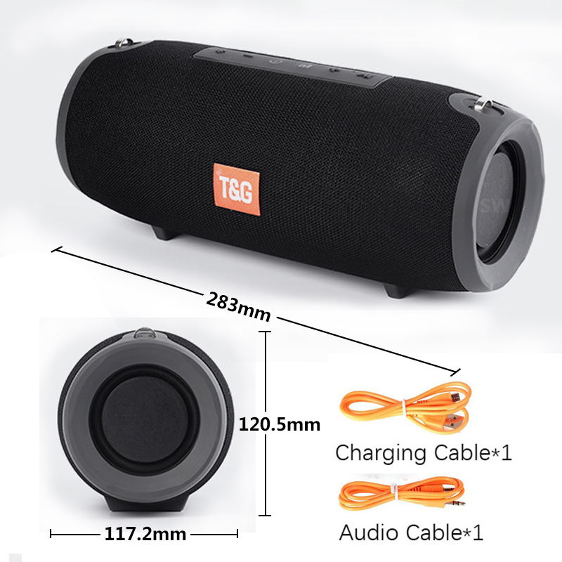 TG118 Really 40W Bluetooth Speaker Portable Column Music Player Sound System Boom Box with FM Radio TF Subwoofer Double