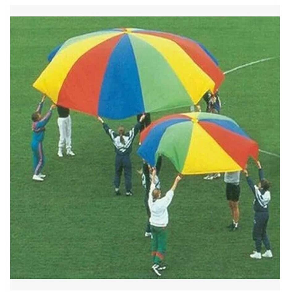 2 M/3 M/3.6 M/4 M/5 M/6 M Diameter Outdoor Regenboog paraplu Parachute Speelgoed Jump-Sack Ballute Spelen Voor Kinderen