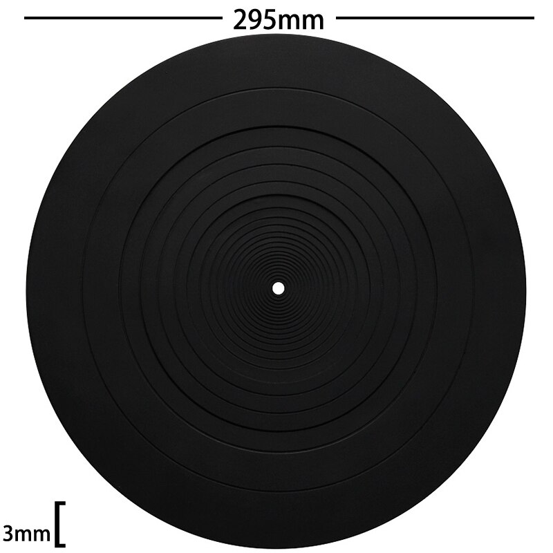 Turntable Slipmat - 12 inch LP Silicone Pad - 3mm Thick Vinyl Record Stabilizer