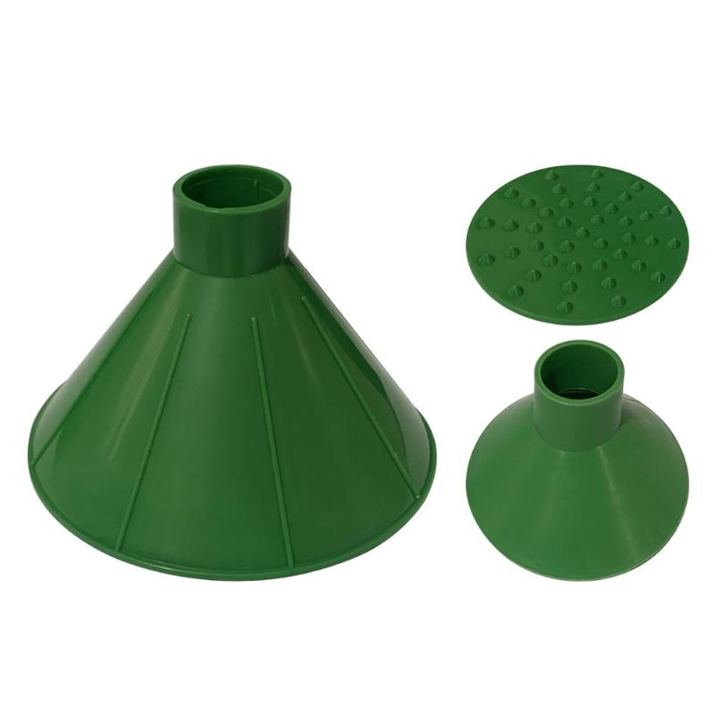3pcs/set Magical Car Windshield Ice Scraper Cone Shaped Snow Remover Funnel Snow Remover Deicer Cone Deicing Shovel Tool: Green