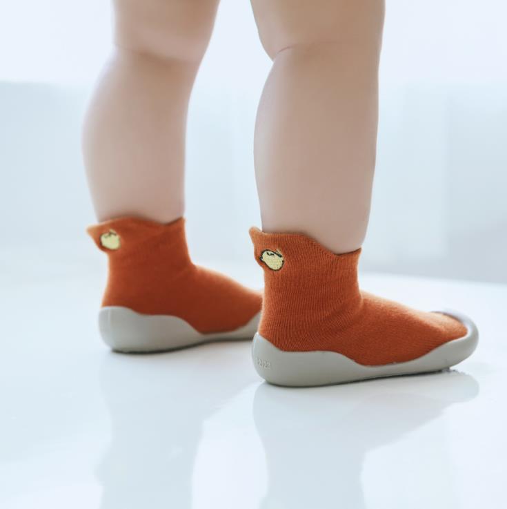 Bébé bambin chaussures bébé chaussures antidérapant chaussures chaussette plancher chaussures pied chaussettes fruit 5 couleurs 5 taille tz04