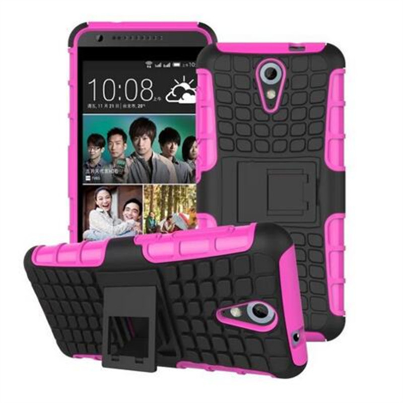 Voor Case HTC Desire 620 Cover Antiklopmiddelen Rubber & Hard Plastic Case Voor HTC Desire 620 Case 620G Telefoon Houder Voor HTC 620: Silicon / Rose