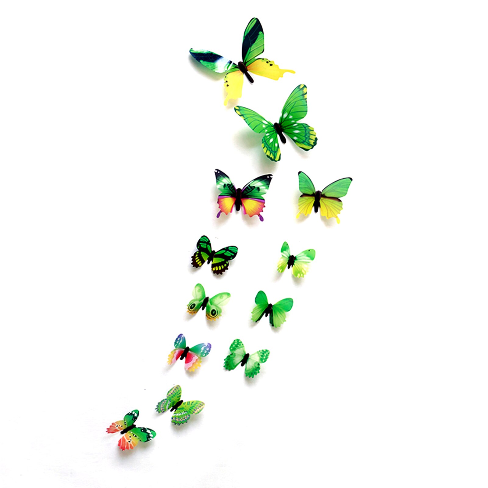 Venster Kids Voor Slaapkamer Deur Woonkamer Lichtgevende Home Decor Pvc Verwijderbare Hotel 3D Stickers Gloeiende Vlinder Muurstickers: green