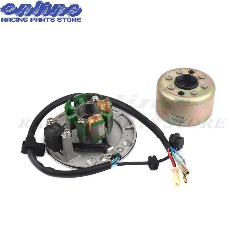 Magneto Stator 2 Pole Coil 4 Wire Flywheel Rotor Kit for ZongShen 150CC Xmotos Kaya Apollo Dirt Pit Bike Parts