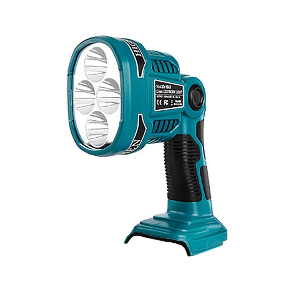 Portable Spotlight 12W Flashlight Torch Hand Lamp LED Lantern 14.4V-20V Warning Light Outdoor Fishing Camping For Makita Battery: Type 2