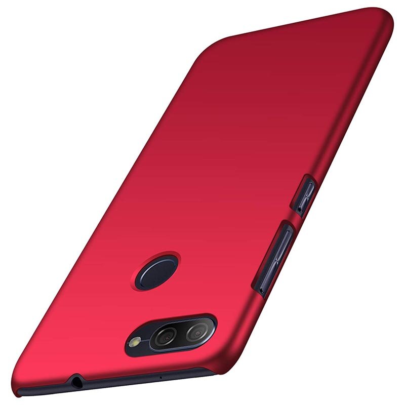 Coque rigide pour Asus Zenfone Max Plus (M1) ZB570TL coque de luxe en plastique mat pour téléphone Asus Zenfone Max Plus (M1) ZB570TL: Rouge