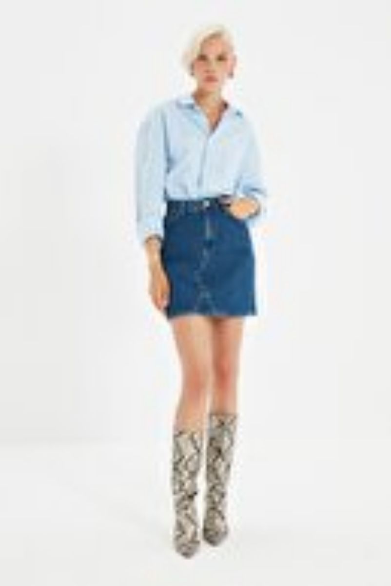 Indigo Basic Mini Denim Rok