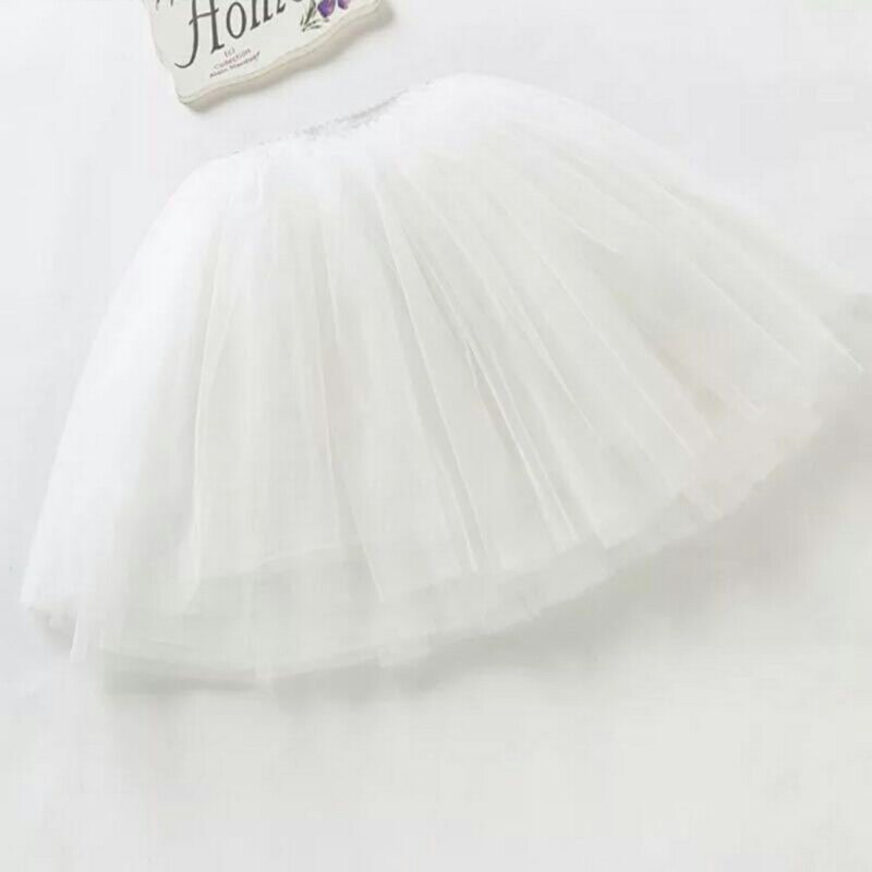 Zomer chiffon babymeisjes tutu rokken lange meisjesrokken voor 3-5t kinderen zachte prinsessenmeisjeskleding bebé babyrok: Wit / 3t