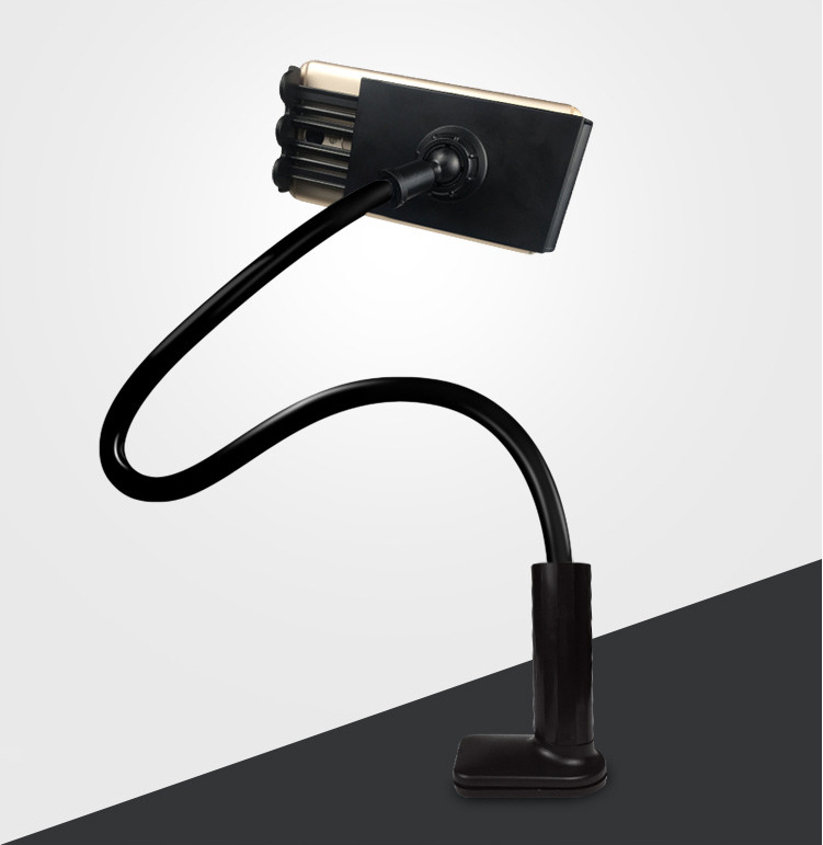 Universal 360 Rotating Flexible Arm Phone Holder Desktop Bed Lazy Tablet Clip Bracket Mobile Stand Support For iPhone Samsung: Black 2