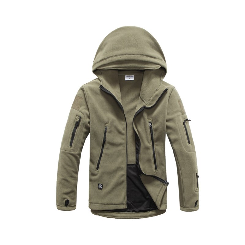 Soft shell utomhus varm underkläder fleecejacka manlig kalldräkt hoodie