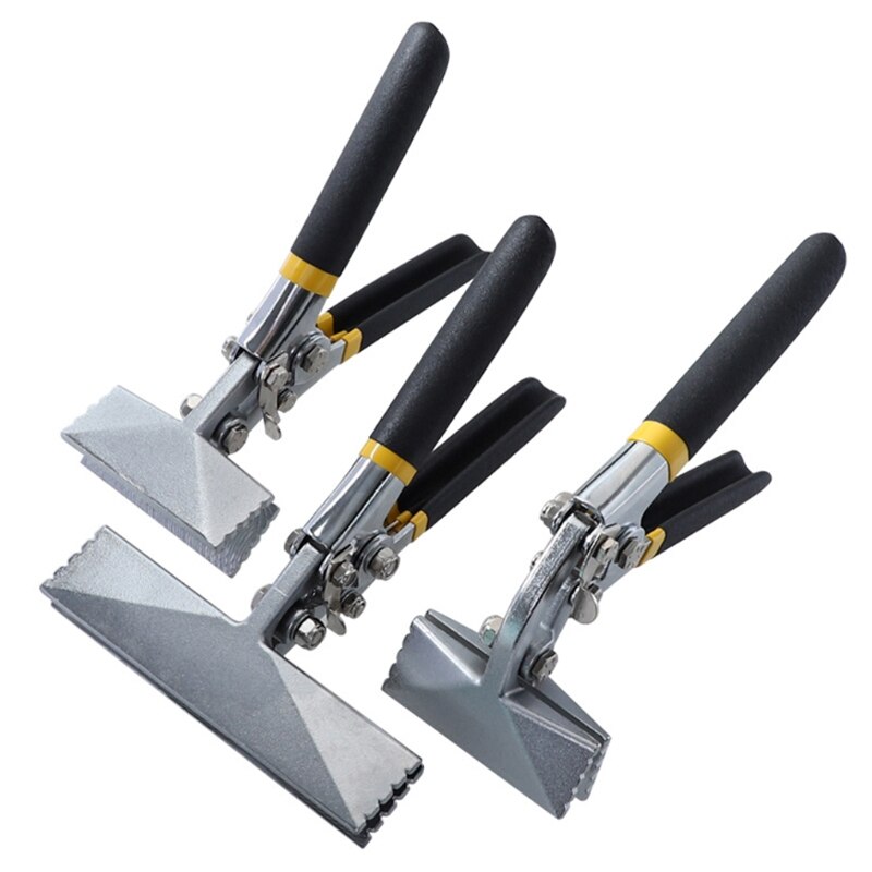 OOTDTY Sheet Metal Bending Pliers Hand Seamer Wide Jaw Straight 80mm/Elbow 80mm/Straight 150mm Tools for Welding Clamps