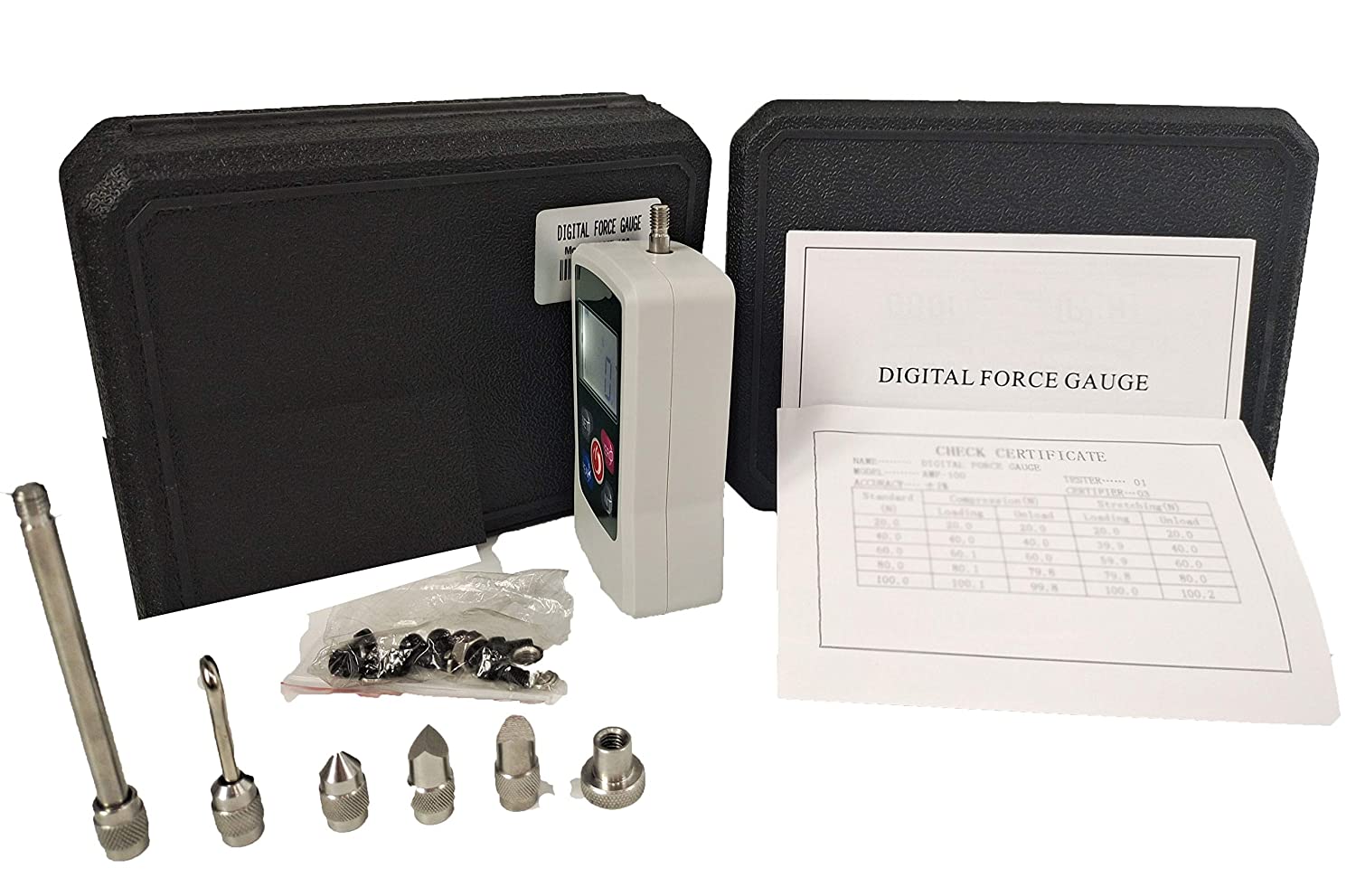 Portable Force Meter with Real Time Peak Four Units First Gravity Acceleration Range 2N