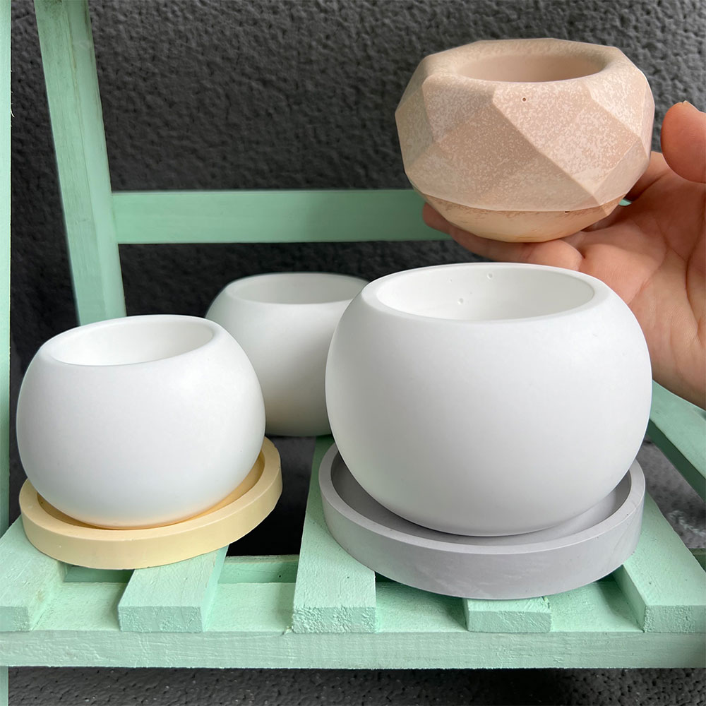 Stampo per vaso di fiori in silicone a forma di elefante per fioriera succulenta fai da te stampi sferici portacandele in gesso stampo in resina
