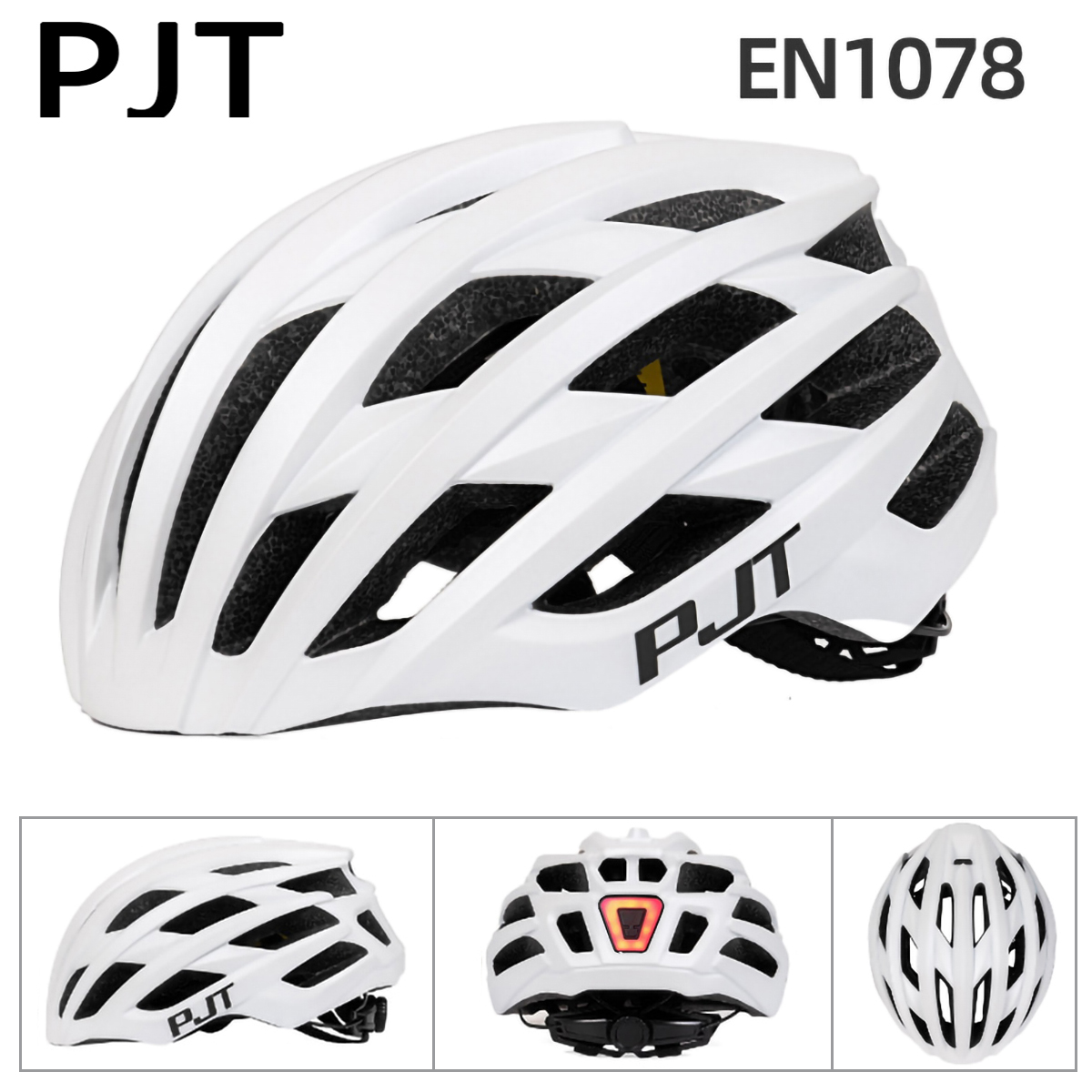 PJT Bicycle Helmet Men's Ultralight Taillight LED MTB Road Bike Helmet Cycling Motorcycle Electric Scooter Safty Cycling Helmet: Brown