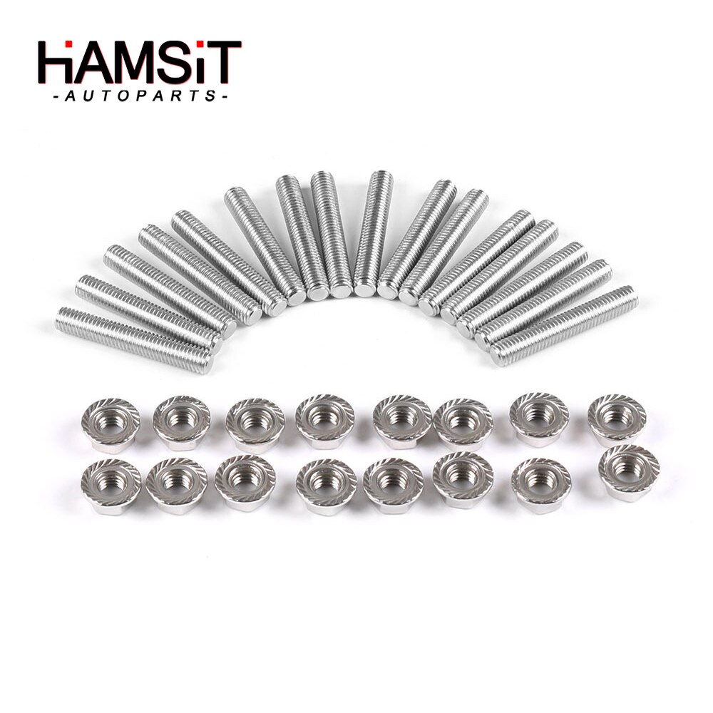 Hamsit stainless steel exhaust manifold bolt hardw... Grandado