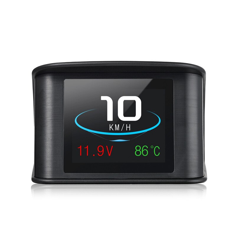 OBD2 Hud P10 Auto Head-Up Display Obd Digitale Temperatuurmeter Speed Meter Koelvloeistof Temperatuur Display Alarm
