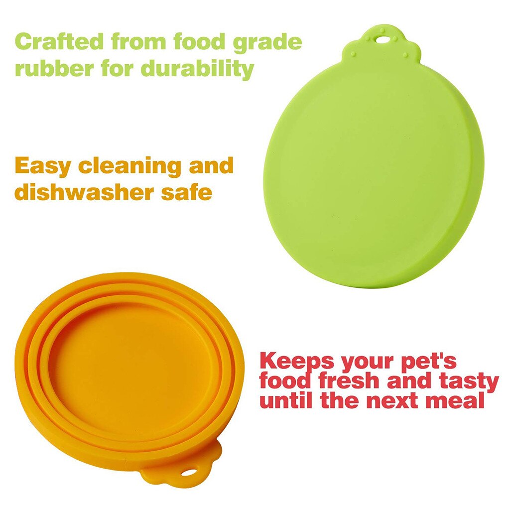 Can Lids Food Can Covers Universal Silicone Can Lids One Size 4Pack Can Caps Can Lid Dust Free Sealer Reusable Food Can Cover