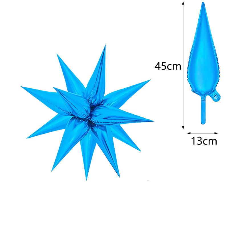 12 / 24 noir or blanc clou ballon explosion étoile Foil ballons pour anniversaire mariage Rock Fête de Noël décoration