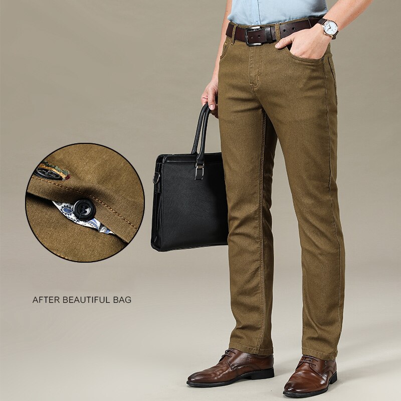 Beschikbaar geavanceerd stretch los recht klassiek recht zakelijk werk stretch casual lange broek streetwear jeans