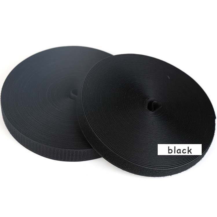 1Meter 16-150mm Sew on Hook and Loop Non-Adhesive Fastener Tape Nylon Strips Fabric Interlocking Tape Adhesive Diy Accessories: 80mm / black