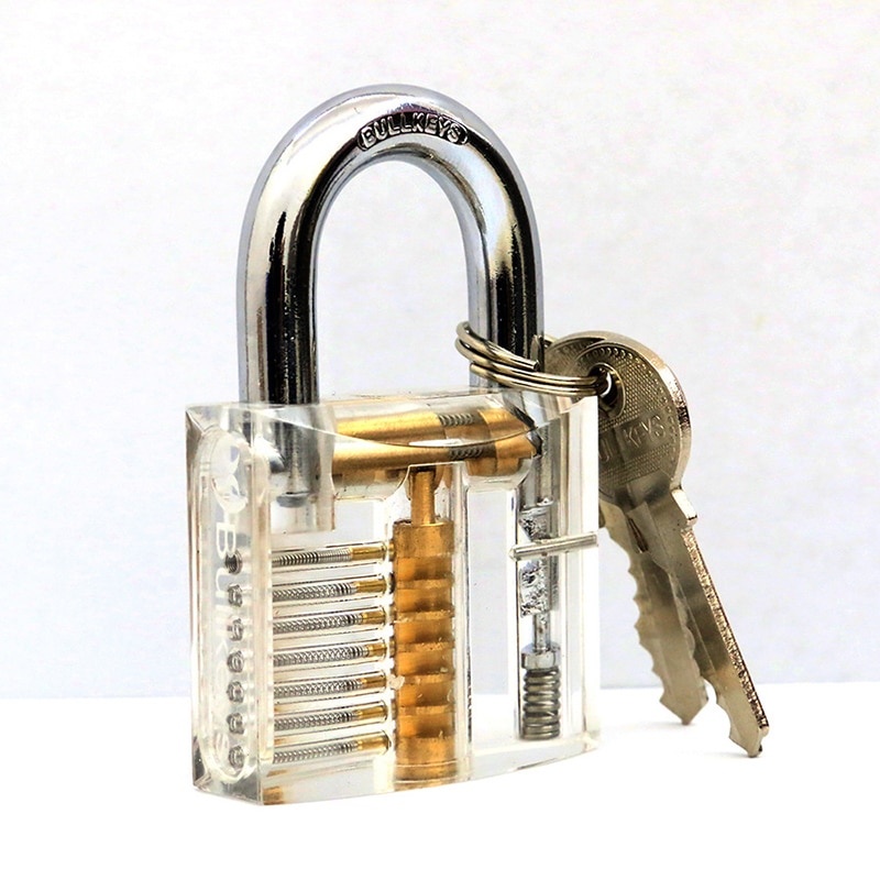 Transparante Lockpick Cutaway Inside View Pick Lock Set Hangslot Slotenmaker Gereedschap Voor Praktijk Trein Vaardigheden Professionele Lock Picks