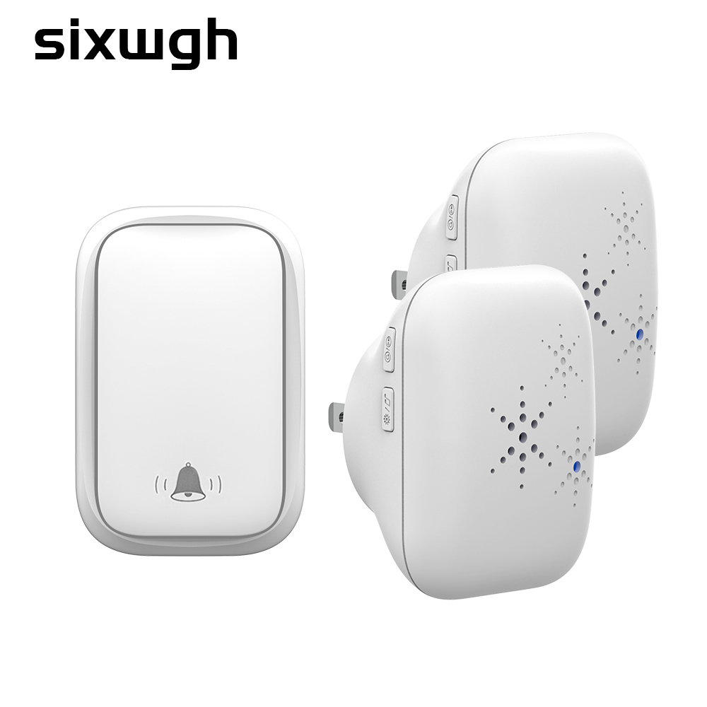 Wireless Doorbell US EU UK Plug Self-powered Waterproof outdoor ring Door Bell Home Welcome Door Chimes doorbell: Silver / UK