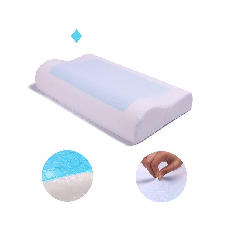 Hoiime pute sommer kjølende gel memory foam pute komfort ortopedisk nakkepute med vaskbart putevar: En