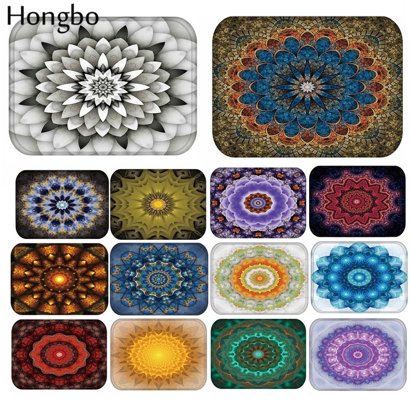 Hongbo bohême fleur bienvenue tapis de sol Mandala motif géométrique salle de bain cuisine tapis tapis fleuri paillasson