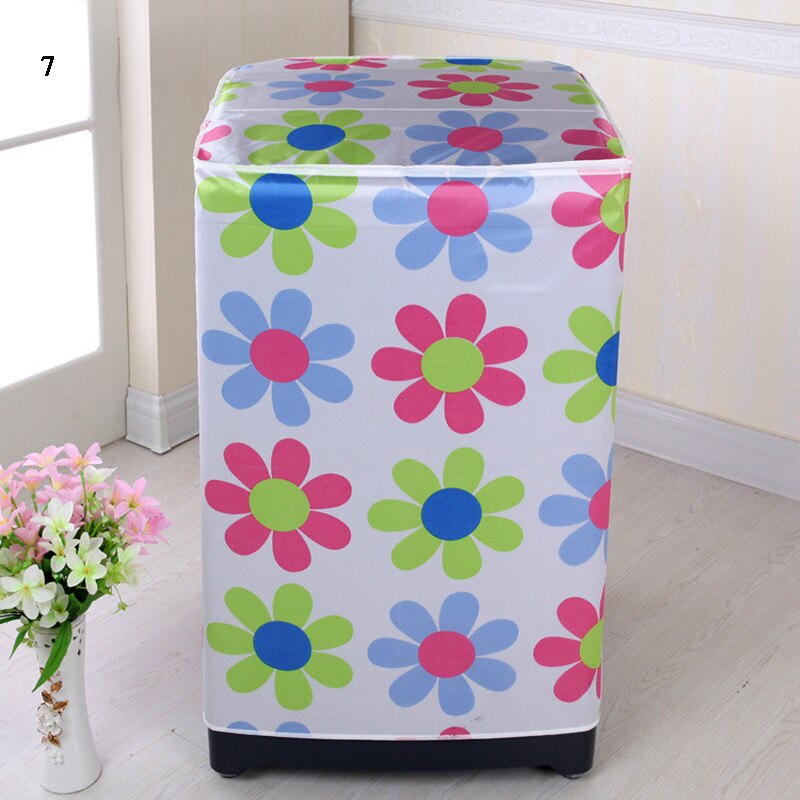 Nyttige vaskemaskine dække blomsterprint opbevaringspose holdbar støvbeskytter farverig spare plads arrangør støvdæksel