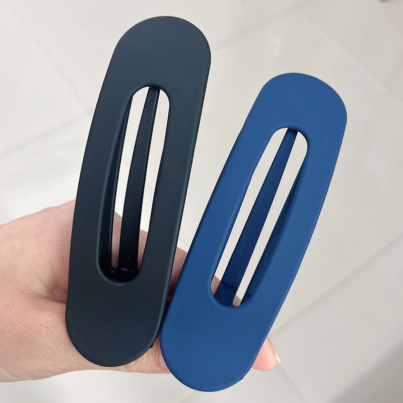 2 pçs coreano fosco para mulheres grandes grampos de cabelo fosco grande clipe franja presilhas meninas acessórios para o cabelo: MULTI