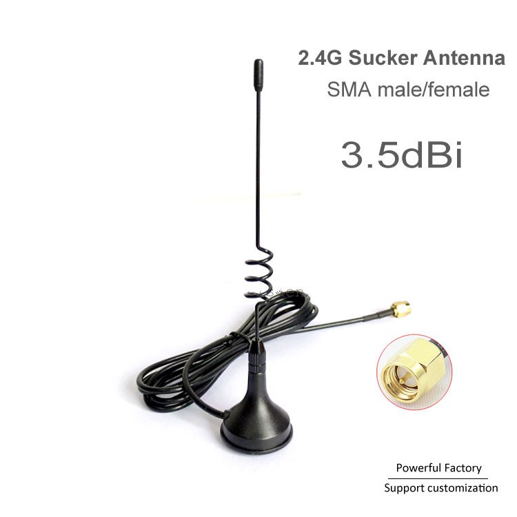 Top 2.4G Sucker 3.5dBi SMA Indoor Whip Antenne met Magnetische 1PCS
