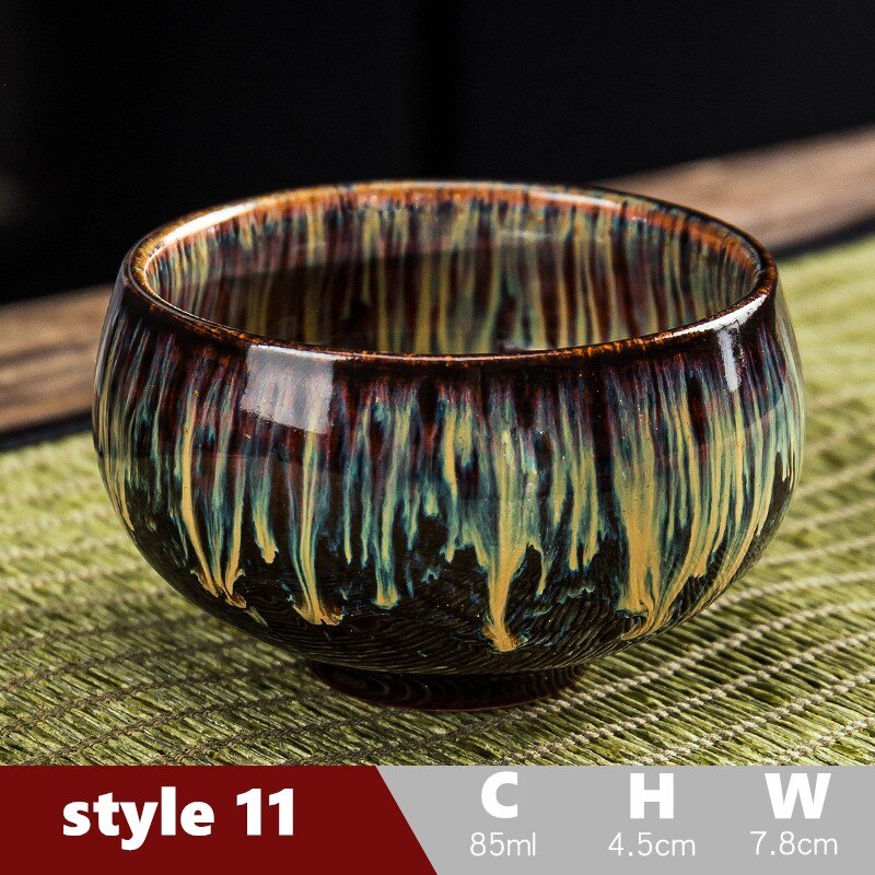 85ml Tea Set Teaware Tea Set Cup Ceramic Chinese Style Tea Cup Set Gongfu Tea Set Colorful Glazed Tea Set: style 11