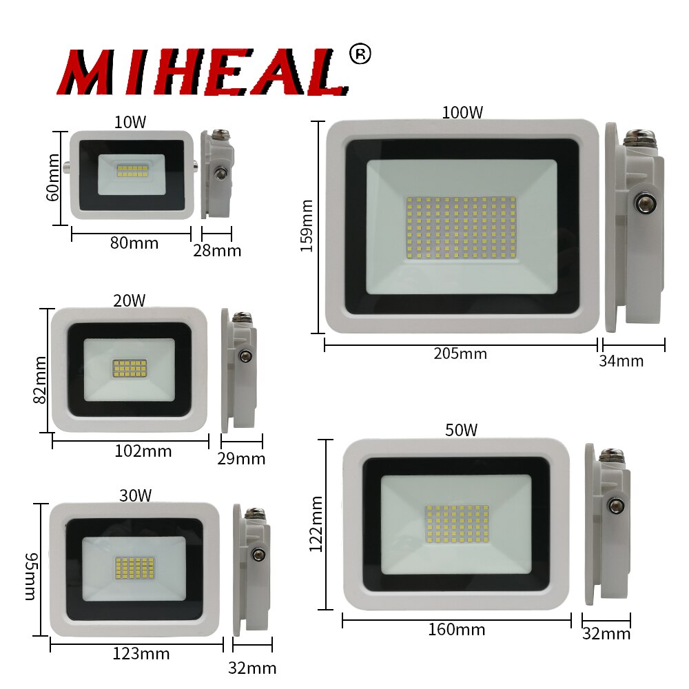 Led högviktsljus 10w 20w 30w 50w 100w gruvlampa fena fabriksbelysning fabrik industriell belysning  ac 220v 230v 240v arbetslampa