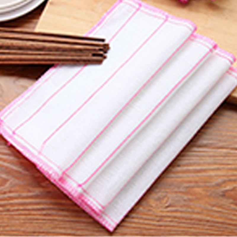 3 stuks katoenen ultra-absorberende gaas vaatdoek olie-absorberende schoonmaakdoeken voor thuis keuken magische reinigingsmiddelvrije schuurspons