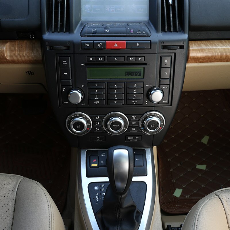 For Land Rover Freelander 2 2007 ABS Matte Chrome Car Air Conditoin knob Trim Interior Car Accessories