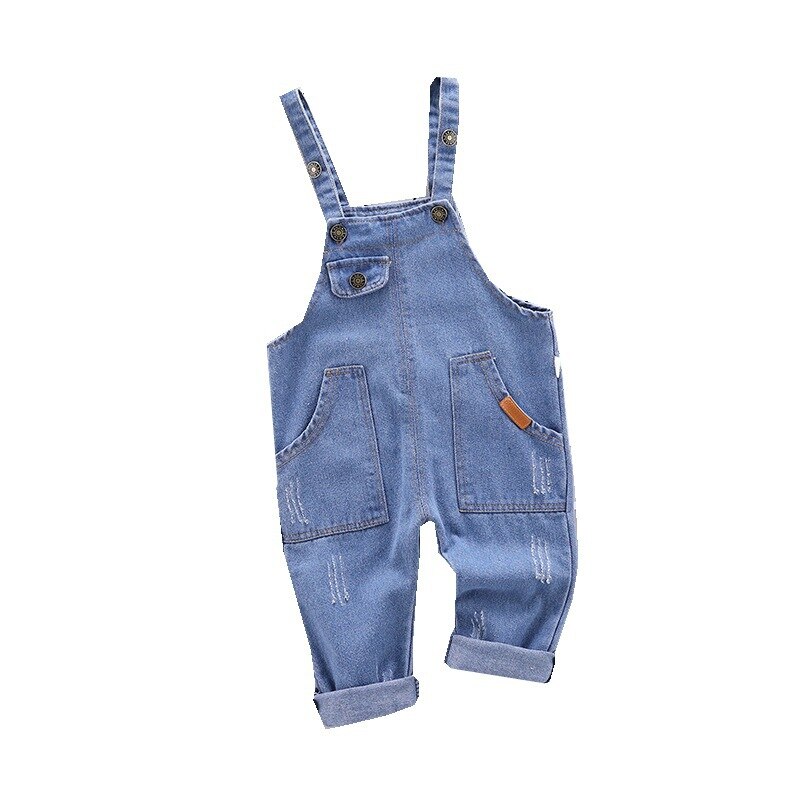 Sommer freundlicher freundlicher Kleine Mädchen Denim Overall Jungen Jeans Baumwolle Denim Baby Mädchen Gesamt Beiläufige verlieren Overall