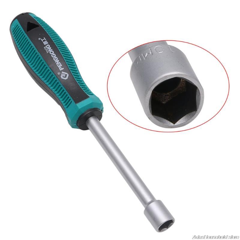 4/5/6/7/8/9/10/11/12/13/14 mm Metal Socket Driver Wrench Screwdriver Hex Nut Key Nutdriver Hand Tool no12 21: 10mm