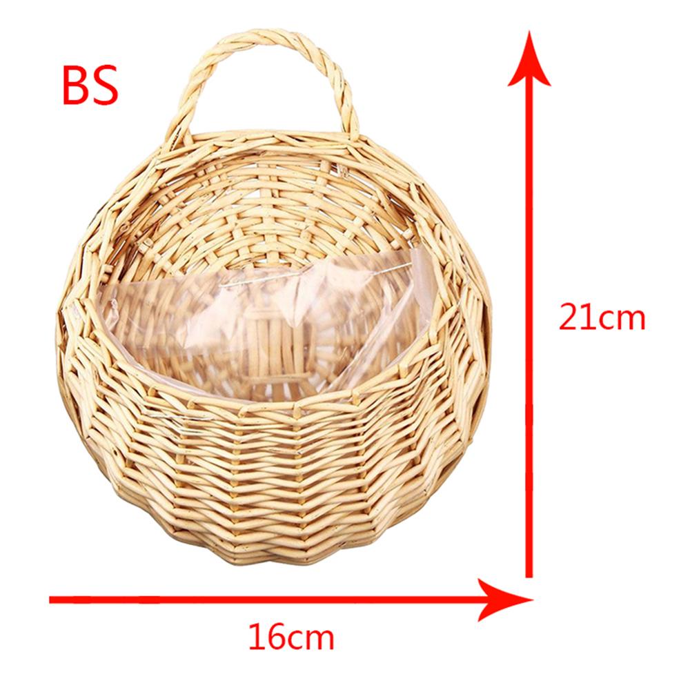 Tuin Muur Gemonteerde Bloem Mand Grote Maat Handgemaakte Rotan Opknoping Vaas Container Muur Plant Mand Voor Tuin: BS
