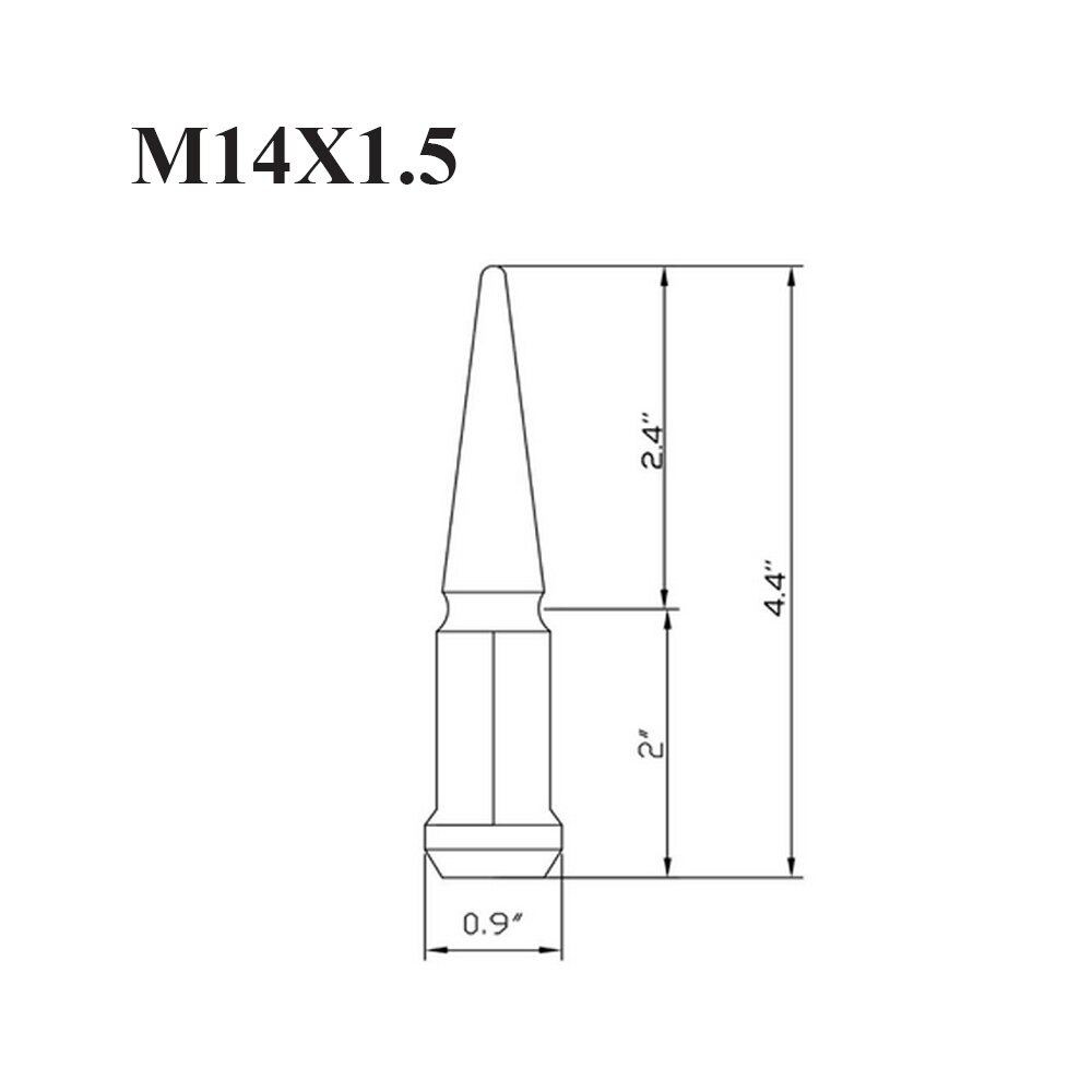 Ksp Wiel Spike Wielmoeren 1Pc: 1PC BLACK 14X1.5