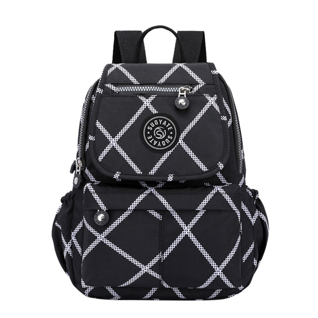 MAIOUMY-mochila impermeable de nailon con mango suave para mujer, bolsos escolares con cremallera, de viaje, multibolsillos,: G