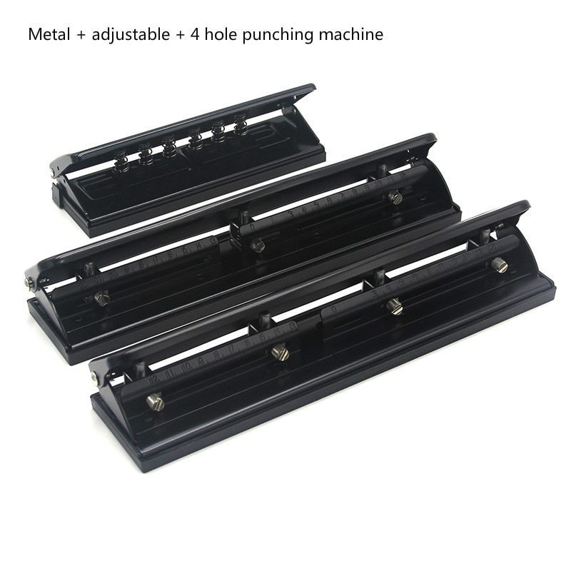Metal A4 6 Holes Punch School Paper Cutter Adjustable 3/4 Hole Puncher Scrapbooking Punches DIY Tools Office Binding Supplies