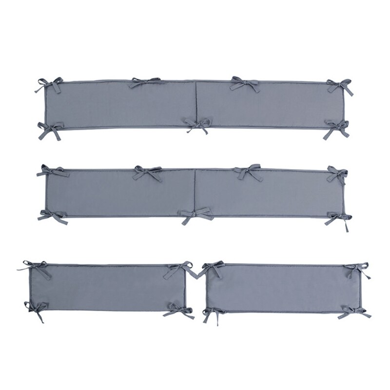 Parachoques para cuna de bebé, Protector de cuna para recien nacidos, almohadas, cojín para cama infantil, esterilla, ropa de cama, decoración de habitación, 4 Uds.